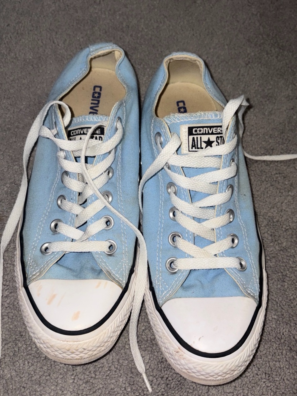 Converse Light Blue Low Top Sneakers
